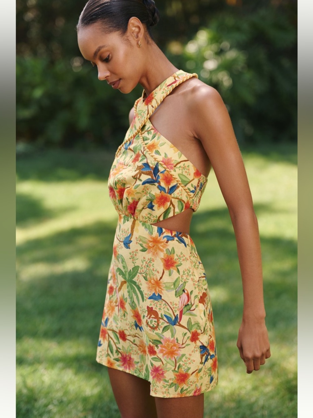 Farm Rio x Anthropologie Halter Mini Dress NWT L